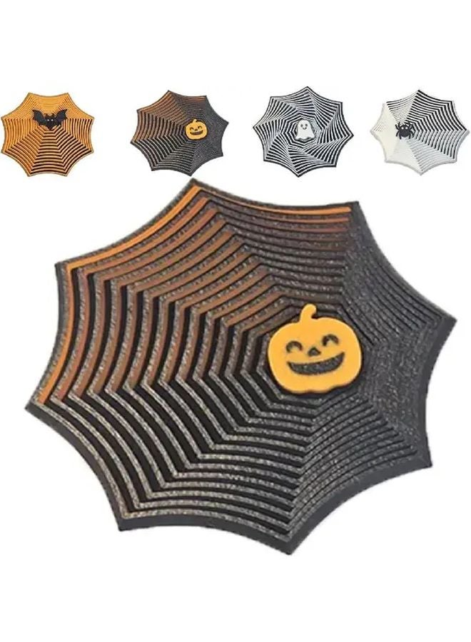 Pumpkin 3D Printed Spider Web Fidget Spinner Toy with Handles for Adults - Image 4
