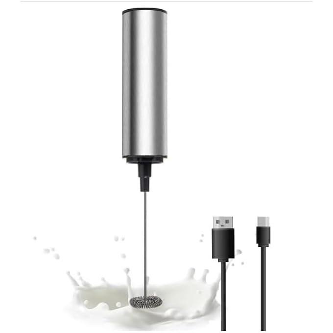 SWIUKPHE Milk Frother Handheld Whisk Beater Drink Foam Mixer With Usb Rechargeable 2 Speeds Foam Maker Mini Frother For Coffee CappuccinoLatte Hot Chocolate Egg Mini Frother Coffee Frother - Image 1