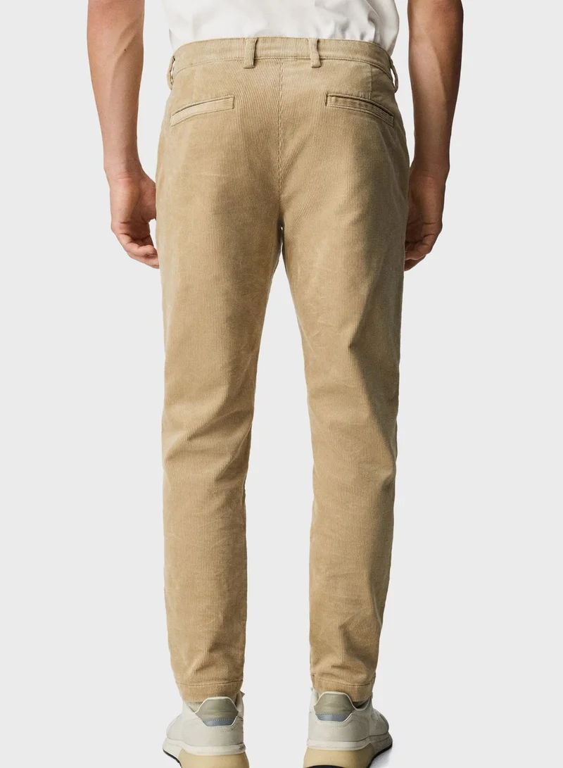 Mango Man Tapered Fit Trousers