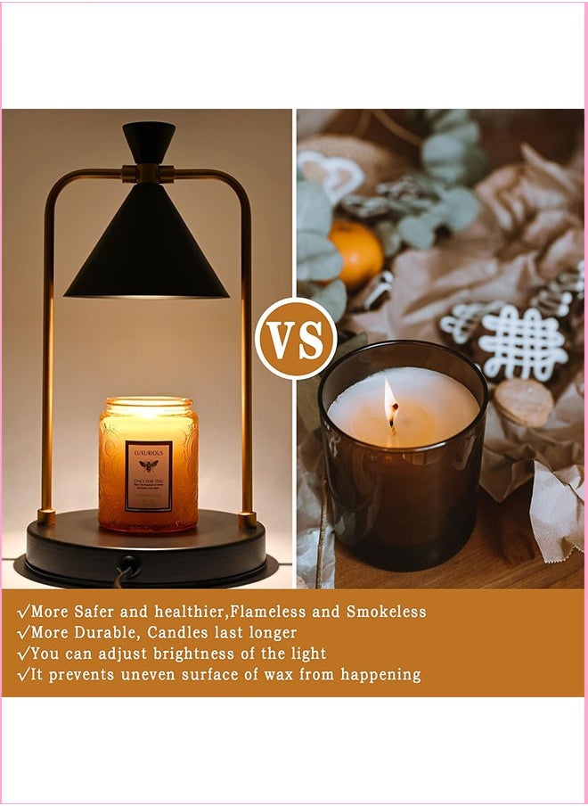 HQ-GAMING - Candle Warmer Lamp Electric Candle Warmer with Timer Gifts for Candle Lovers,Dimmable Candle Lamp,Compatible with Various Candles, Candle Holders for Home Decor (Black) - Image 1