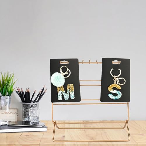 Festiko® Keychain Display Cards (Black A, Pack of 100 Pcs, 4.7"*3.1"), Keyring Display Cards, Jewellery Display Cards - Image 5