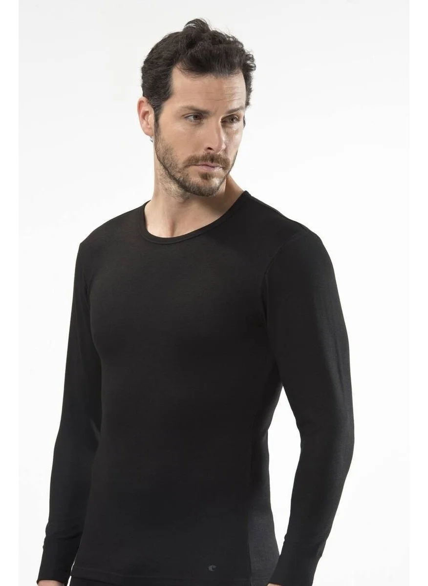 cacharel - Thermal Long Sleeve Crew Neck Black