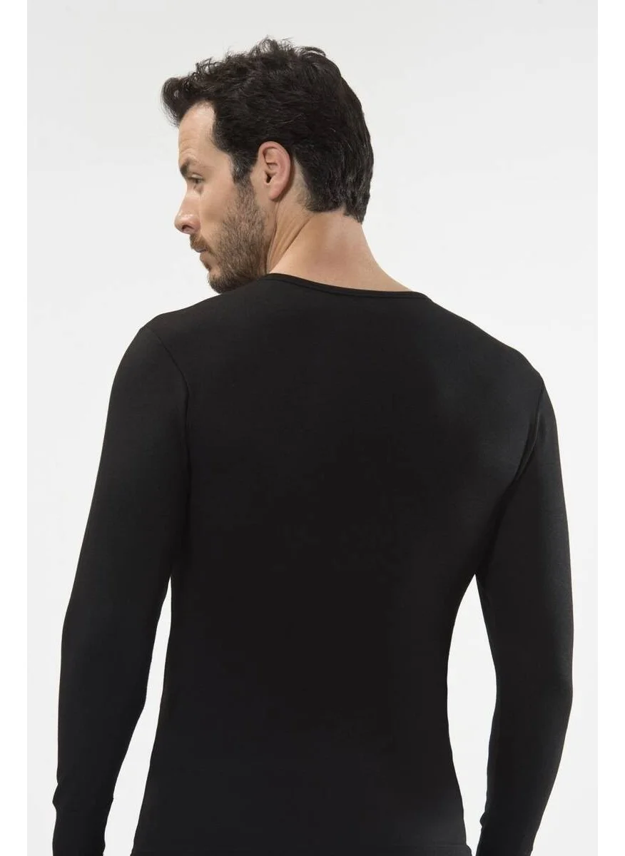 cacharel - Thermal Long Sleeve Crew Neck Black