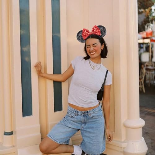 DRESHOW أطواق رأس آذان الفأر من دريشو - آذان سوداء صلبة لتزيين الحفلات وأزياء عيد الميلاد - Image 3