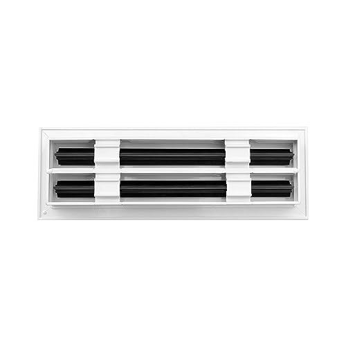 BUILDMART - 12" Linear Slot Diffuser - (2 Slot) Double Slot - White Decorative Aluminum Air Vent - Heating and Cooling Modern AC Vent Cover for Ceiling, Walls & Floors - Texas Buildmart - Image 2