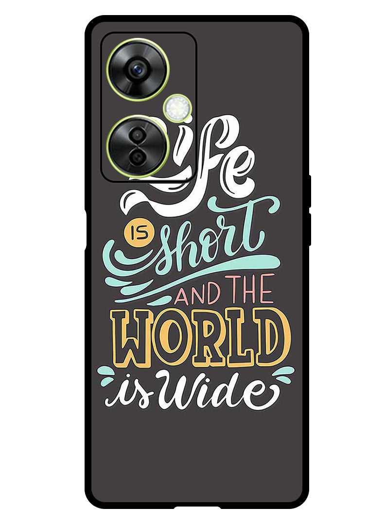 Theodor Protective Case Anti Scratch Shock Proof Bumper Cover For OnePlus Nord CE 3 Lite Life Is Short  - Image 1
