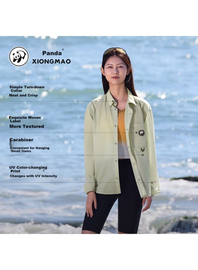 Panda Camel Series Sunscreen Jacket Water-repellent Cooling Upf50+ Outdoor Sun Protection Shirt Uni Tr126 White, S - Image 3