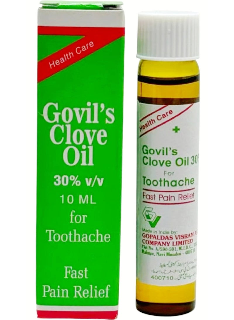 Govils زيت القرنفل مسكن لآلام الأسنان ومضاد للبكتيريا 10 مل . - Image 1