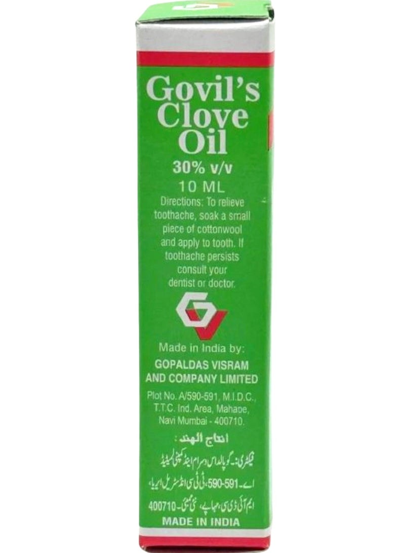 Govils زيت القرنفل مسكن لآلام الأسنان ومضاد للبكتيريا 10 مل . - Image 2
