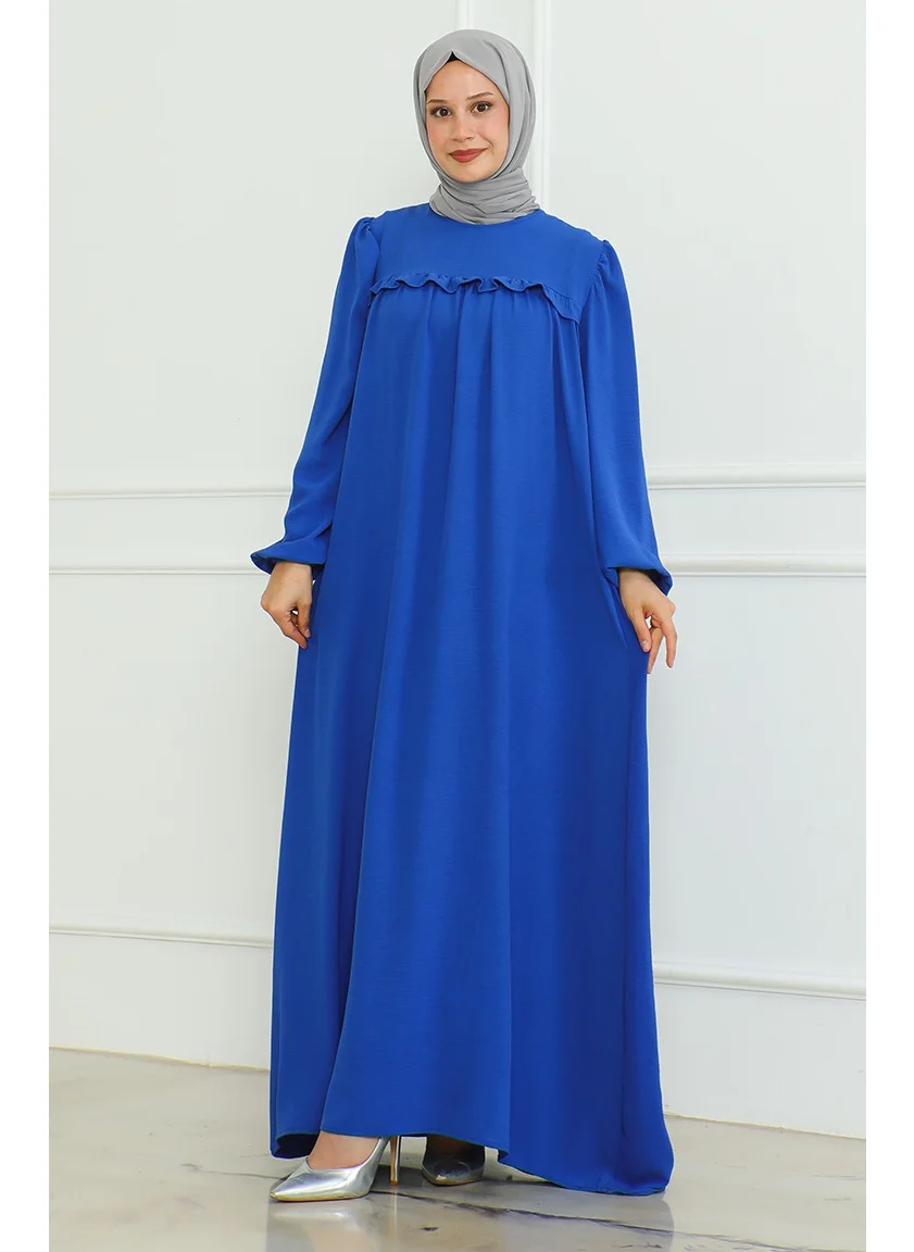 Sefa Merve Aerobin Fabric Elastic Sleeve Dress 0465-02 Saks
