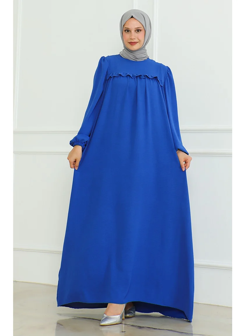 Sefa Merve Aerobin Fabric Elastic Sleeve Dress 0465-02 Saks