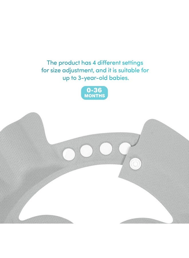 Sevi Bebe Soft and Adjustable Baby Shower Cap - Protect Your Baby's Eyes and Ears and Make Bath Time Fun for Your Little One - Grey (Pack of 1) - Image 4