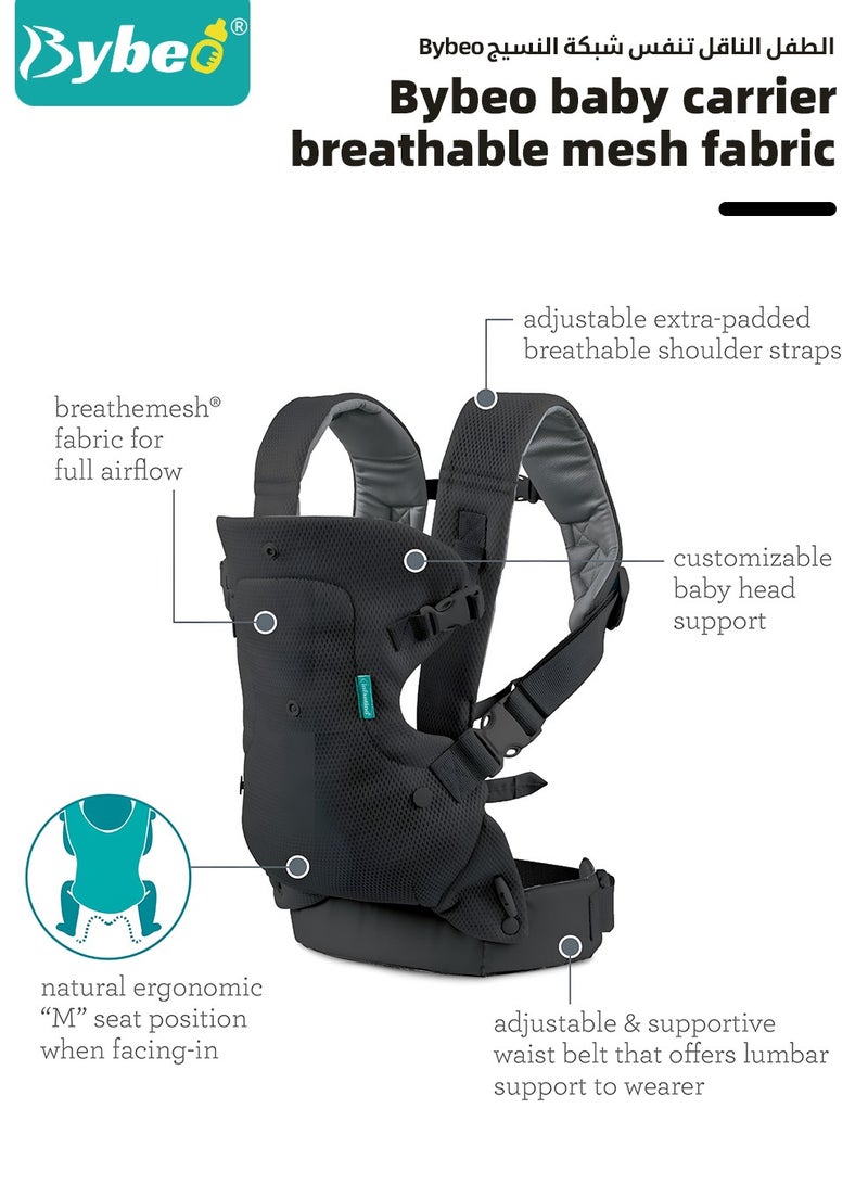 Bybeo Baby Wraps Carrier, Breathable Ergonomic Infant Front Facing/Back Carriers Adjustable Baby Strap Waist Carrier for Newborn to Toddler 0-30kg, One Size Fits All  - Image 4