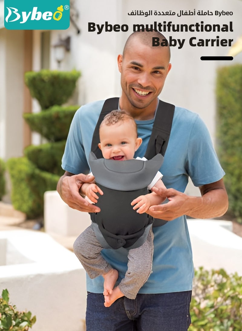 Bybeo Baby Wraps Carrier, Breathable Ergonomic Infant Front Facing/Back Carriers Adjustable Baby Strap Waist Carrier for Newborn to Toddler 0-30kg, One Size Fits All  - Image 2
