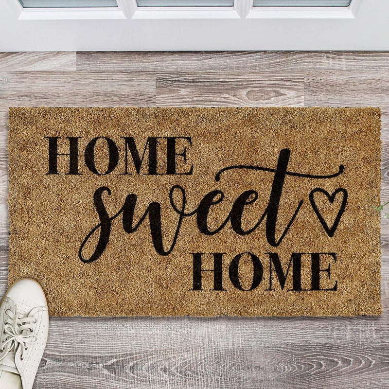 BARNYARD DESIGNS No Shedding, Non-Slip, 30x17 Brown 'Home Sweet Home' Doormat With Heavy Duty Backing for Outdoors and Indoors, Large Front Door Entrance, Easy to Clean - Image 2