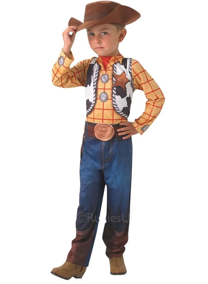 Woody kids' costume: authentic cowboy outfit with hat and sheriff badge
