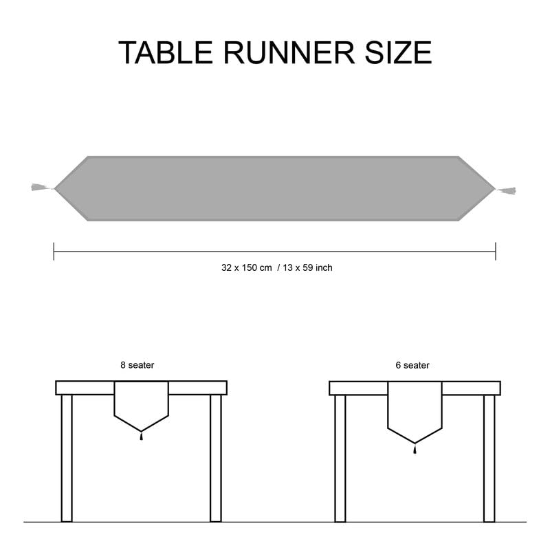 Encasa XO عداء طاولة شنيلا فاخر لتناول الطعام مع نهاية على شكل V وخرز، حجم 4 مقاعد 32x150 سم - أحمر | قماش زخرفي للحفلات، الزفاف، المنزل، المقاهي، المطاعم والفنادق - Image 5