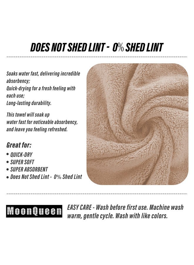 MOONQUEEN 6 Pack Premium Hand Towels - Quick Drying - Microfiber Coral Velvet Highly Absorbent Towels - Multipurpose Use as Hotel, Bathroom, Shower, Spa, Hand Towel 16 x 28 inches (Brown) - Image 4