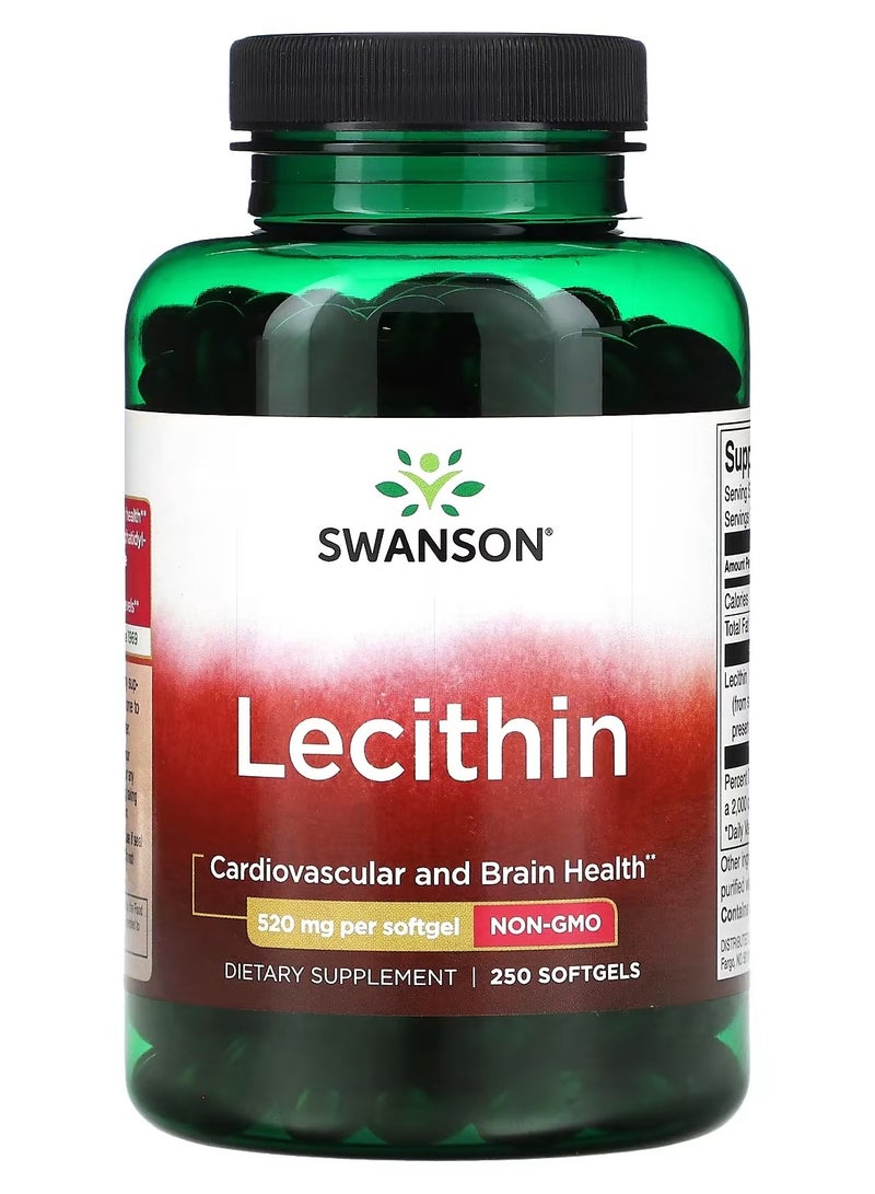 Swanson, Lecithin, 520 mg, 250 Softgels
