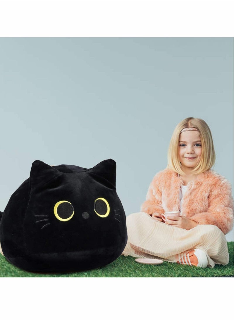 Excefore Plush Toy, 3D Black Cat Plush Toy Pillow, Cute Animal Cat-Shaped Stuffed Pillow Cushion Great Gifts / Gifted for Birthday , Valentine's Day , Give Girlfriend and Children,Black-15.7"…  - Image 5