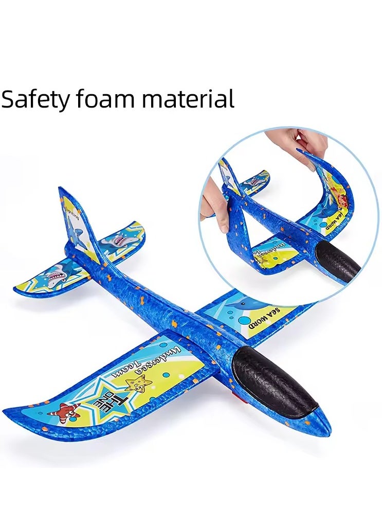 Toy Box Airplane Foam Launcher One Click Ejection Model with Foam Glider Airplane Toy Set For Kids  - Image 4