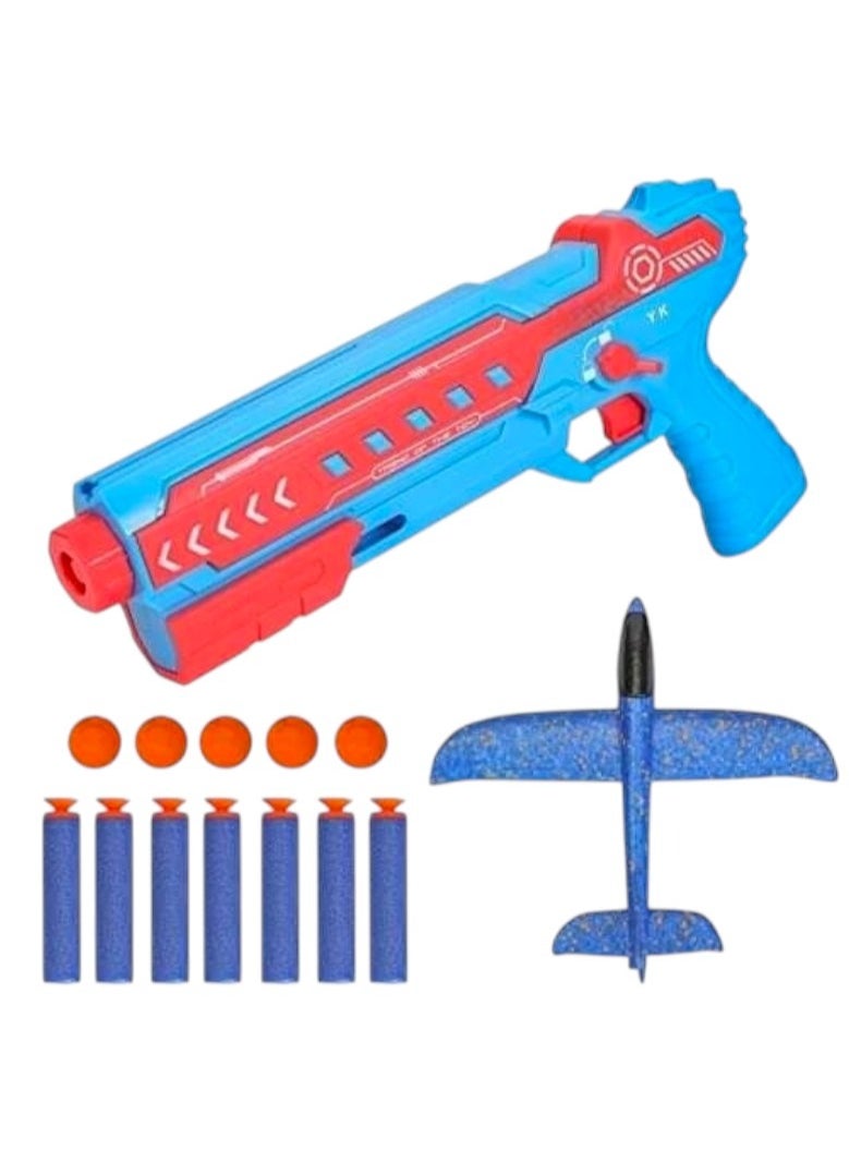 Toy Box Airplane Foam Launcher One Click Ejection Model with Foam Glider Airplane Toy Set For Kids  - Image 1