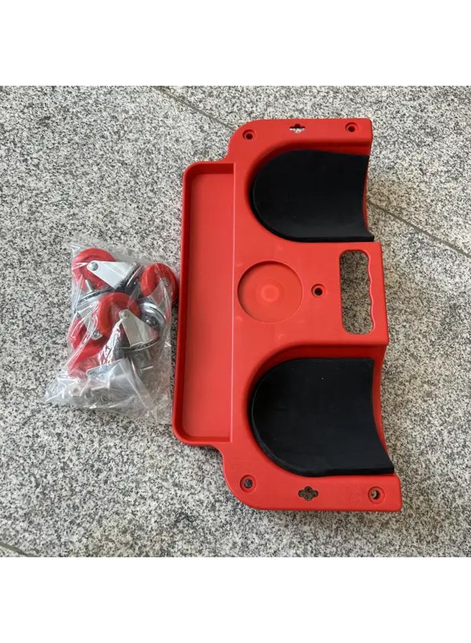 Red Roller Skating Kneeling Pad With Rolling Knee Rest Platform Multifunctional Built In Tool Tray Comfortable Design For Mechanics Carpenters Flooring And Automotive Maintenance Mechanic Support Tool Compact Tool Storage Durable Construction - Image 3