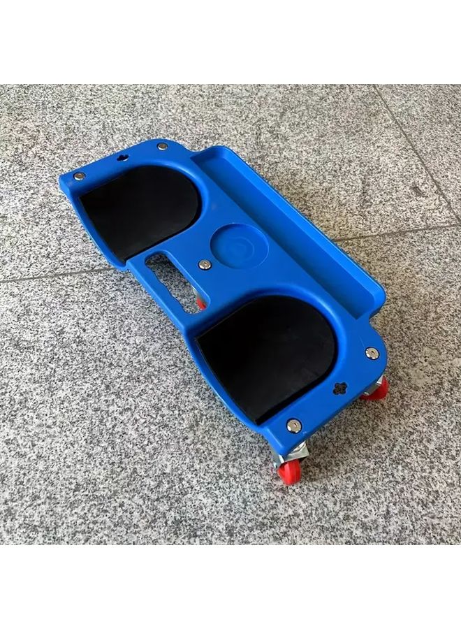 Red Roller Skating Kneeling Pad With Rolling Knee Rest Platform Multifunctional Built In Tool Tray Comfortable Design For Mechanics Carpenters Flooring And Automotive Maintenance Mechanic Support Tool Compact Tool Storage Durable Construction - Image 4