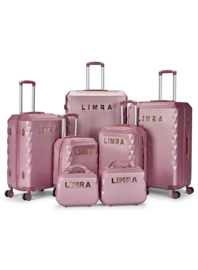 LIMRA Travel bag set consisting of 7 luggage bags Rosegold color, size 32"/28"/24"/20"/16"/15"/12 inches