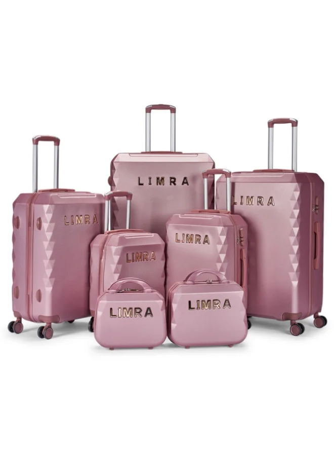 LIMRA Travel bag set consisting of 7 luggage bags Rosegold color, size 32"/28"/24"/20"/16"/15"/12 inches