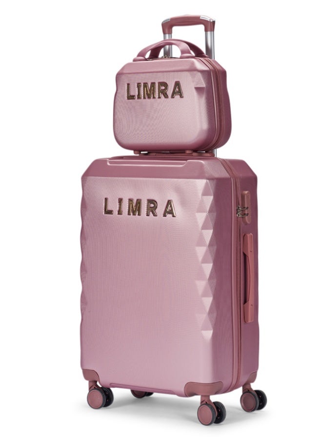 ليمرا طقم شنط سفر مكون من 7 حقائب أمتعة لون روزجولد بمقاس 32"/28"/24"/20"/16"/15"/12 انش - Image 5