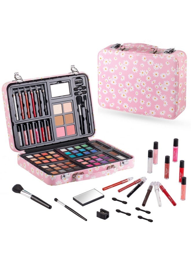 Hot Sugar Makeup Kit for Teenager Girls 10-12, All in One Beginner Makeup Kit for Women Full Kit, Teen makeup kit Cosmetic Gift Set on Birthday Christmas (PINK DAISY) - Image 1