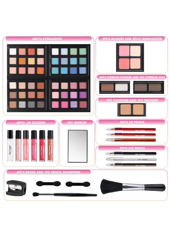 Hot Sugar Makeup Kit for Teenager Girls 10-12, All in One Beginner Makeup Kit for Women Full Kit, Teen makeup kit Cosmetic Gift Set on Birthday Christmas (PINK DAISY) - Image 3
