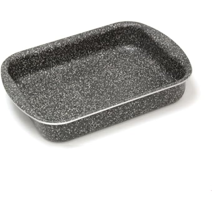 Hascevher Granite Rectangular Tray  Lavilla Prime Series Premium Quality NonStick Roasting Tray Made In Turkey 25 Cm - Image 1