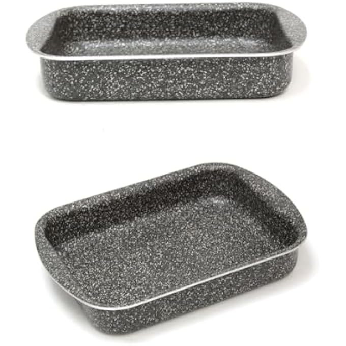 Hascevher Granite Rectangular Tray  Lavilla Prime Series Premium Quality NonStick Roasting Tray Made In Turkey 25 Cm - Image 3