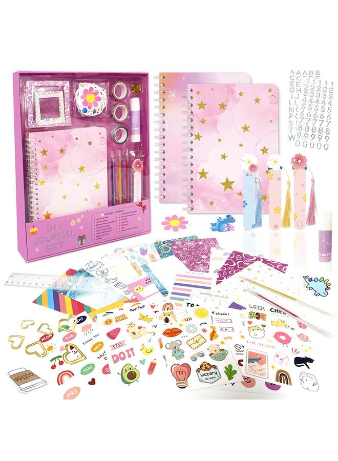 الأزرق جي دبليو DIYJOURNALSET مجموعة ملصقات يوميات الأطفال في سن المراهقة هدية عيد ميلاد قصاصات دفتر الأستاذ - Image 2