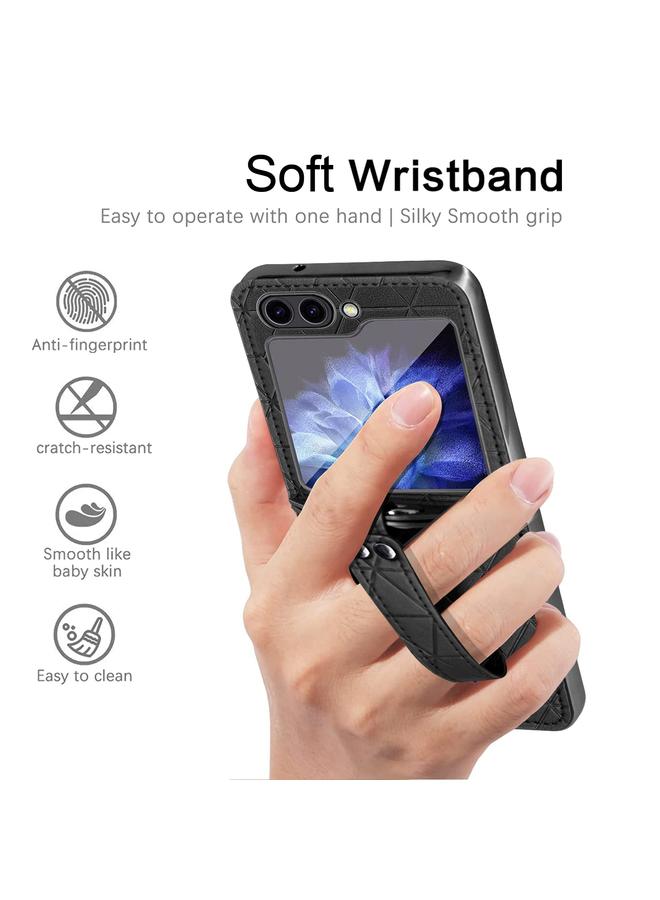 S-TOP Case For Samsung Galaxy Z Flip5 Rocky Series Wristband Holder PC Phone Case - Image 3