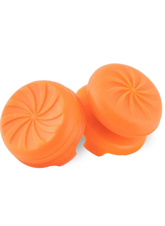 FPS Freek Vortex for Playstation 4 (PS4) and Playstation 5 (PS5) Controller, Performance Thumbsticks, Galaxy Themed Thumbstick Covers (1 High-Rise Convex, 1 Mid-Rise Concave, Orange) - Image 5