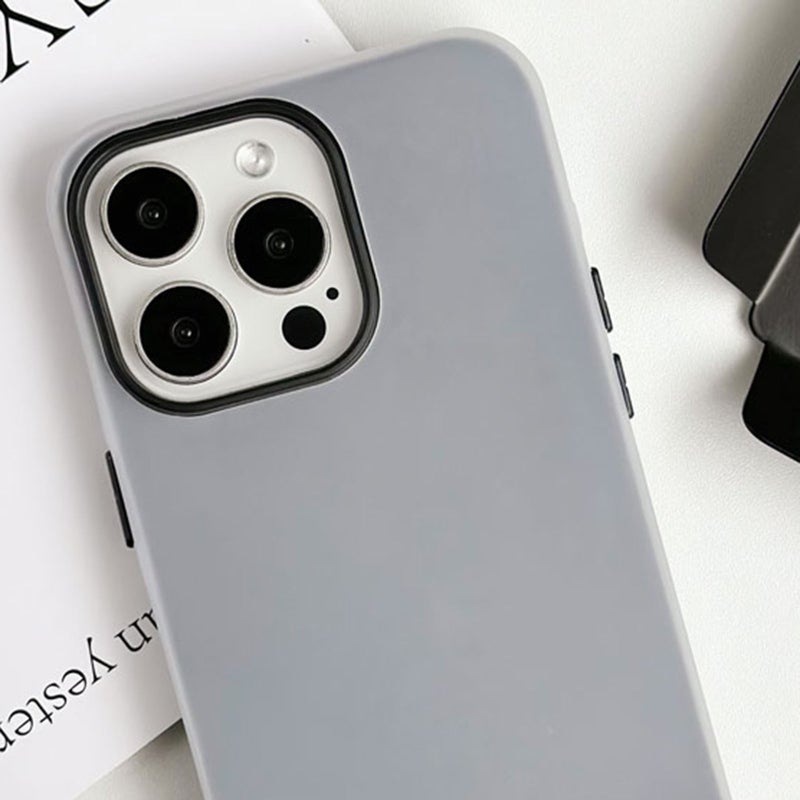 HuHa Protective Cover For iPhone 13 Skin Feeling Jelly Series TPU + PC Full Coverage Phone Case(Black) - Image 5