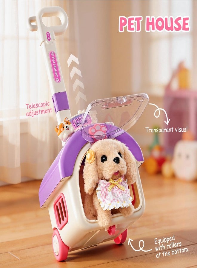 MEWOCHEE Toys Dog for Kids Girls, Robot Walking Dog Toys for Girls, Realistic Interactive Stuffed Puppy, Dress Up for Little Dog, Pretend Play Toddlers Toy for 5-7, Ideas Birthday Gifts for Girl 5 Year Old - Image 4