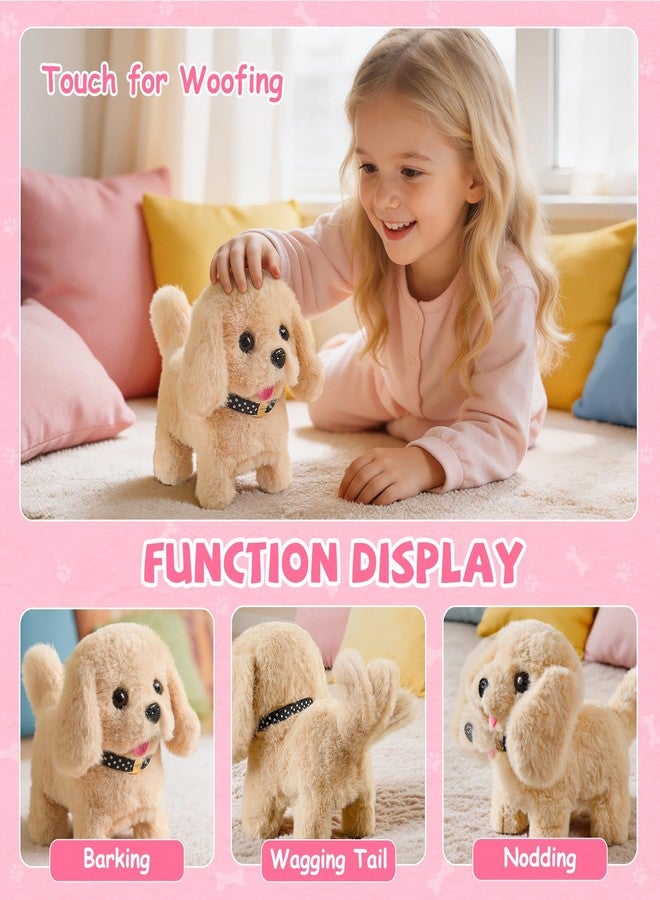 MEWOCHEE Toys Dog for Kids Girls, Robot Walking Dog Toys for Girls, Realistic Interactive Stuffed Puppy, Dress Up for Little Dog, Pretend Play Toddlers Toy for 5-7, Ideas Birthday Gifts for Girl 5 Year Old - Image 2