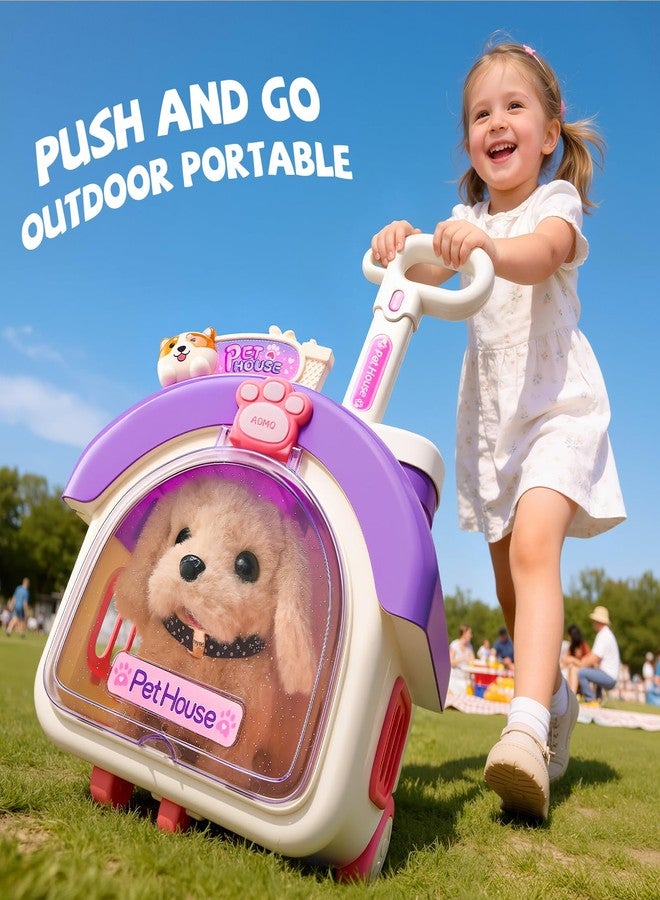 MEWOCHEE Toys Dog for Kids Girls, Robot Walking Dog Toys for Girls, Realistic Interactive Stuffed Puppy, Dress Up for Little Dog, Pretend Play Toddlers Toy for 5-7, Ideas Birthday Gifts for Girl 5 Year Old - Image 5