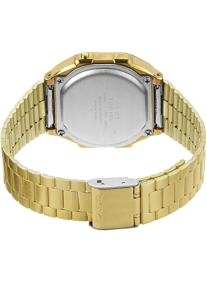كاسيو Unisex Watch - A168Wg-9Wdf Gold Dial, Gold Band