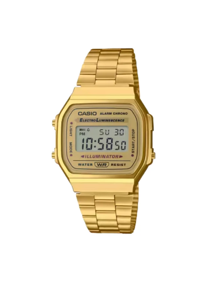 كاسيو Unisex Stainless Steel Digital Watch A168WG-9WDF - 28 mm