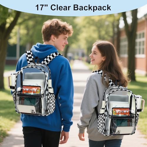 BTOOP Clear Backpack for Stadium Events Transparent Backpacks Plastic See Through Clear Bag for School Work Concerts Festival Security Travel - Image 3