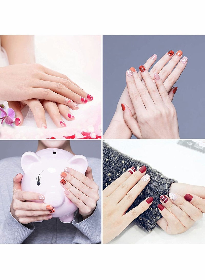Excefore 7 Pcs Nail Art Liner Brushes,Nail Art Point Drill Drawing Brush Pen Double Ended Dotting Tools Set,Dual-ended Painting Nail Design Brush Pen Include Liner Brushes and Dotting Pen 5/7/9/11/14/16/20 mm - Image 2