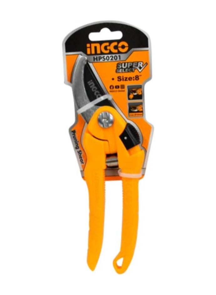 INGCO 8-inch Pruning Shears, Garden Shears Tool Garden Clippers scissors Heavy Duty HPS0201 - Image 1