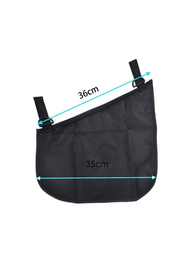 Dogxiong 2 Pack Universal Side Sling Stroller Mesh Cargo Net and Organizer, Extra Stroller Storage Space, Non-Slip and Adjustable Straps - Image 1