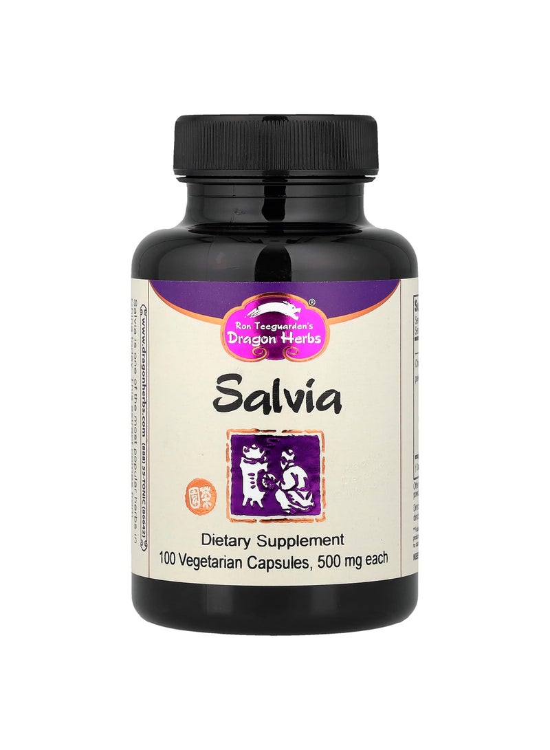 Salvia, 500 mg, 100 Vegetarian Capsules