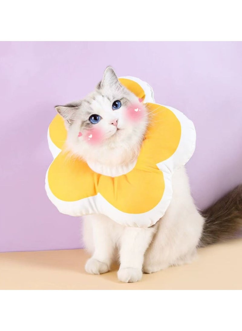Goolsky Waterproof Flower-shaped Elizabethan Collar for Cats – Stylish Protective Grooming Recovery Tool - Image 1